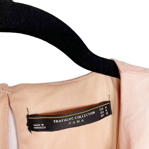 Zara Medium Pink Bustier Bodice Structured Sleeveless Blouse Top Corset Keyhole - Picture 7 of 8